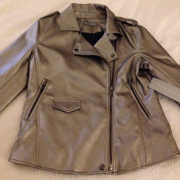 LAST 1! Bagatelle Metallic Faux leather Moto - Picture 3 of 6